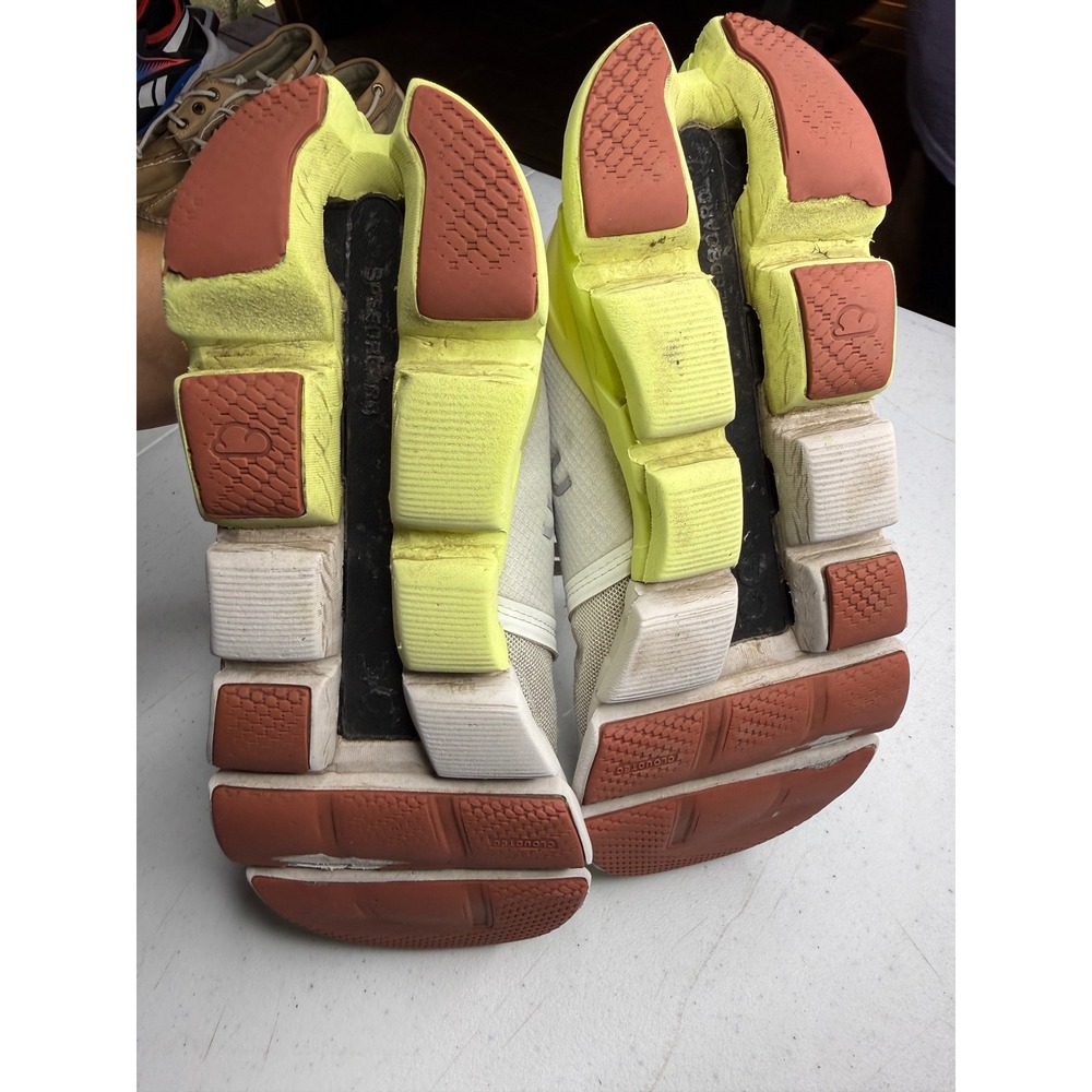 On Cloudflyer Womens Running Shoes White Lime Green‎ Peach Sneakers Low Top - Picture 10 of 16